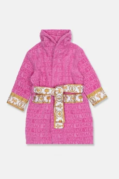 Versace Home Kids RÓŻOWY Szlafrok z kapturem