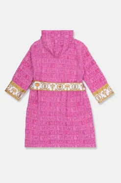 Versace Home Kids RÓŻOWY Szlafrok z kapturem