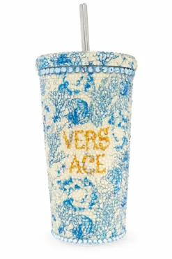 Versace Home NIEBIESKI Kupek termiczny ze słomką