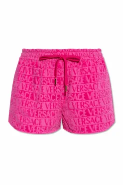 Versace Home RÓŻOWY Szorty z bawełny typu `frote`