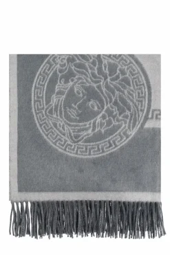 Versace Home SZARY Koc z głową Meduzy