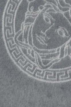 Versace Home SZARY Koc z głową Meduzy