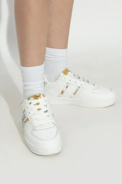Versace Jeans Couture BIAŁY Buty sportowe z nadrukiem `barocco`