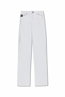 Versace Jeans Couture BIAŁY Jeansy z przeszyciem na nogawkach