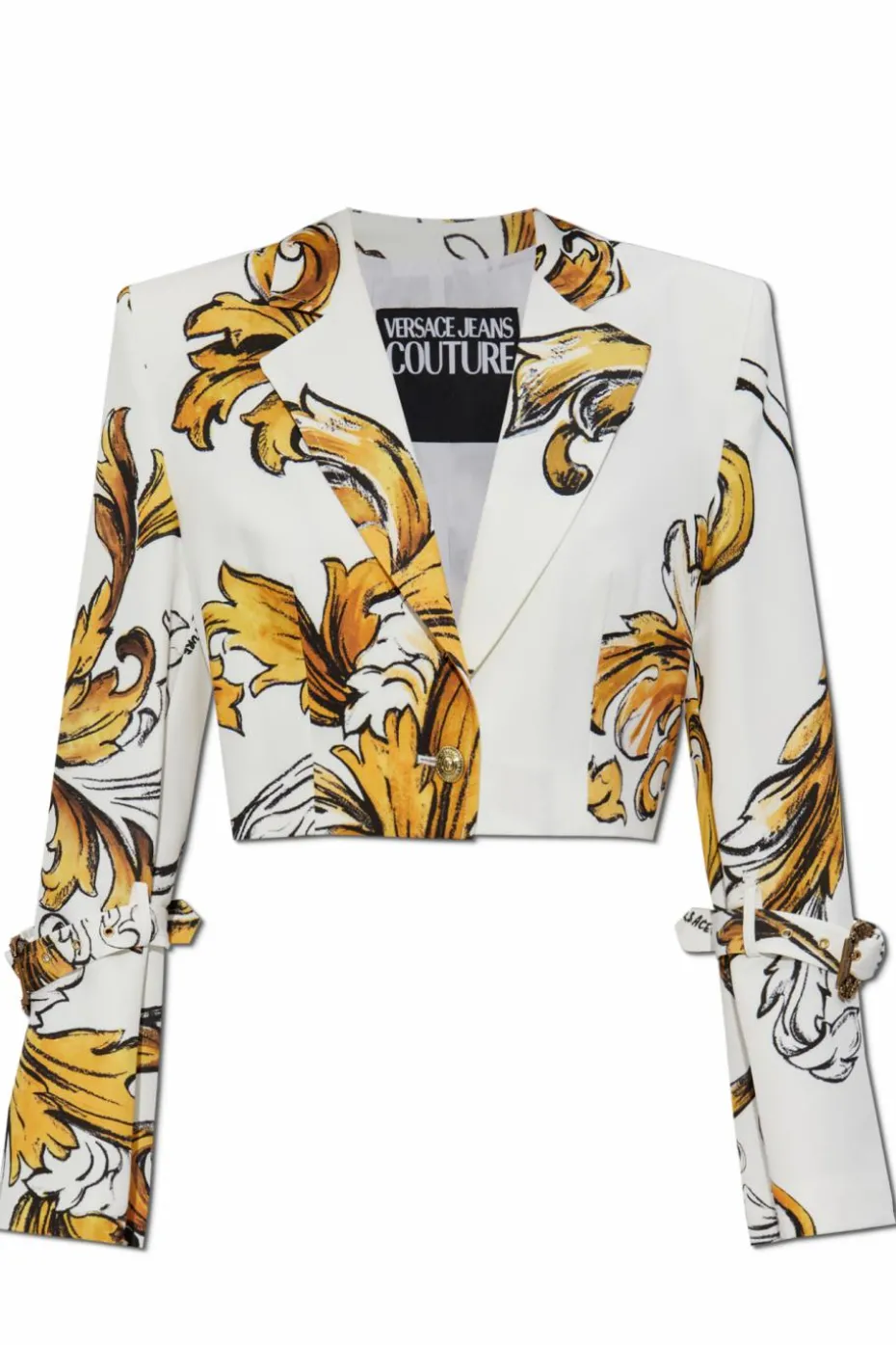Versace Jeans Couture BIAŁY Krótka marynarka z nadrukiem `Barocco`