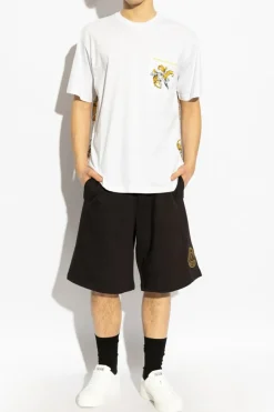 Versace Jeans Couture BIAŁY T-shirt z kieszenią