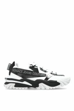 Versace Jeans Couture BIAŁY Buty sportowe z nadrukowanym logo