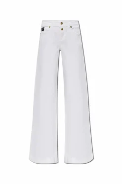 Versace Jeans Couture BIAŁY Jeansy z rozszerzanymi nogawkami