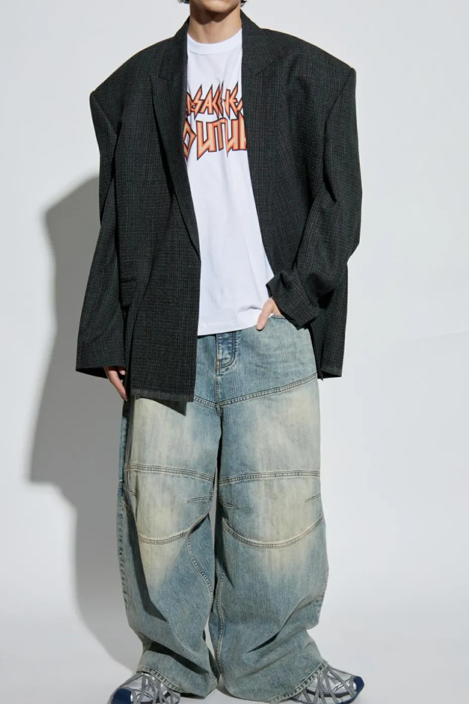 Versace Jeans Couture BIAŁY T-shirt z logo