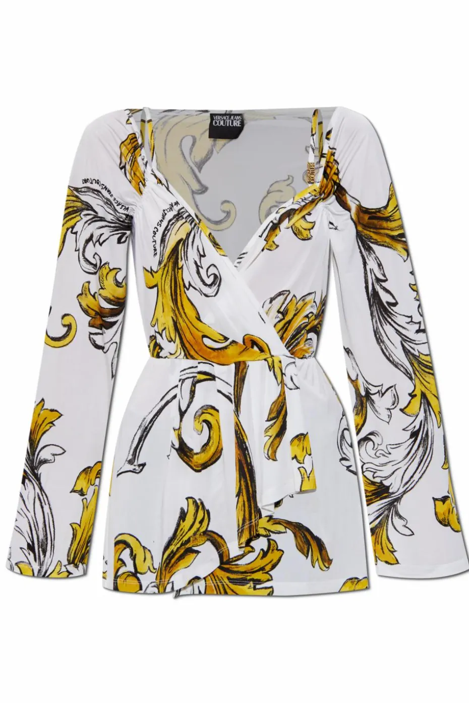 Versace Jeans Couture BIAŁY Top z nadrukiem `Outline Barocco`