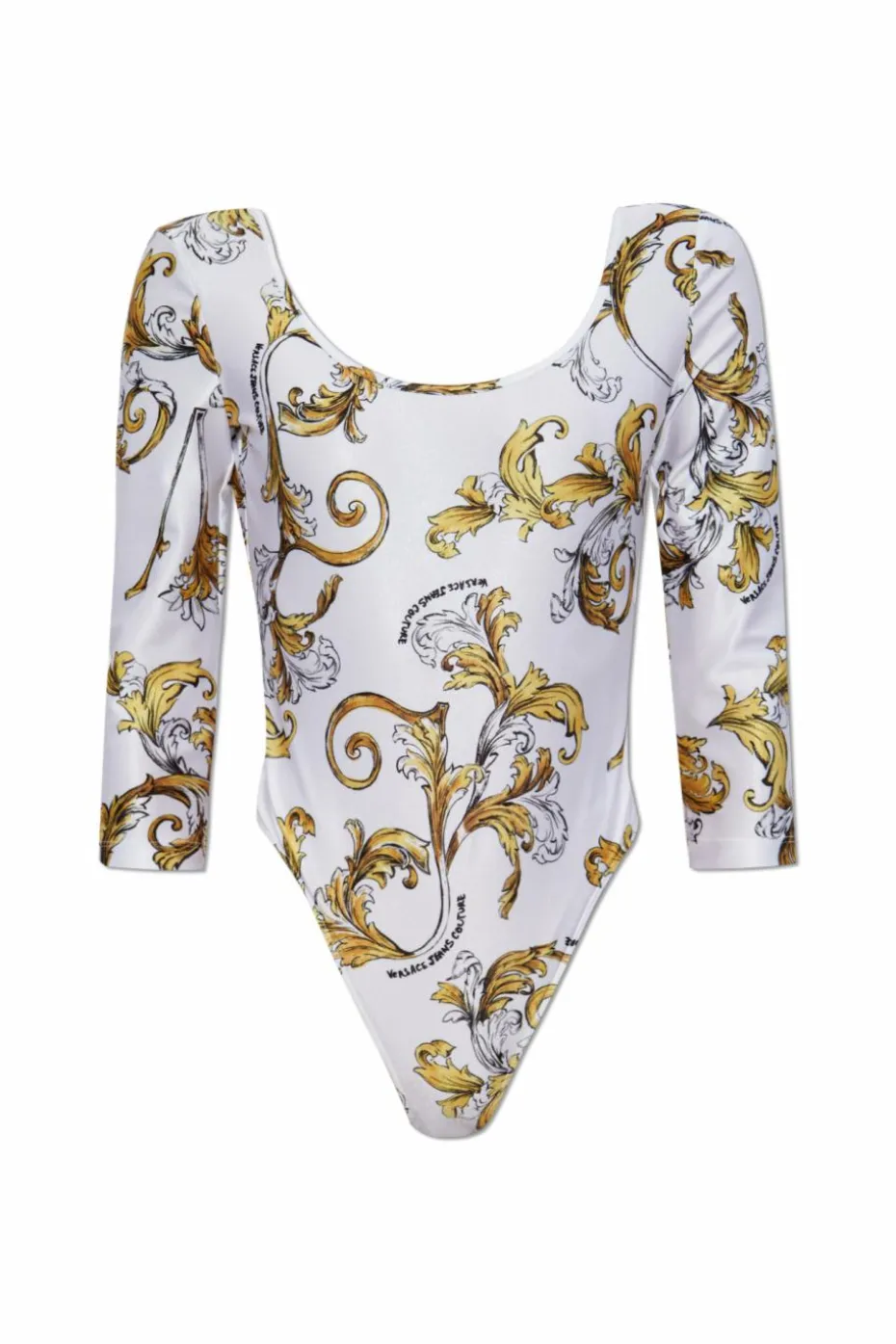 Versace Jeans Couture BIAŁY Body z nadrukiem `Barocco`