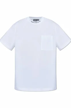 Versace Jeans Couture BIAŁY T-shirt z logo