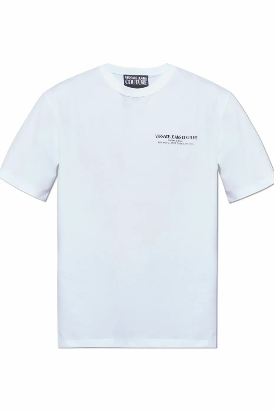 Versace Jeans Couture BIAŁY T-shirt z nadrukowanym logo