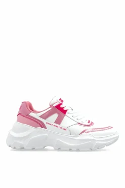 Versace Jeans Couture BIAŁY Buty sportowe z nadrukowanym logo