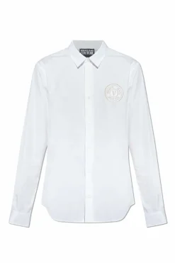 Versace Jeans Couture BIAŁY Koszula z wyszytym logo