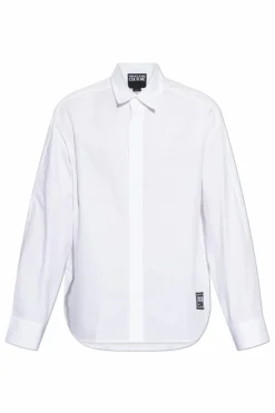 Versace Jeans Couture BIAŁY Koszula z naszywką z logo