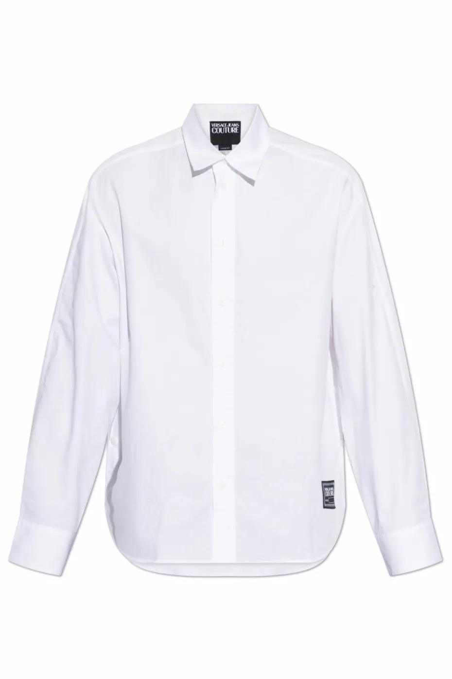 Versace Jeans Couture BIAŁY Koszula z naszywką z logo