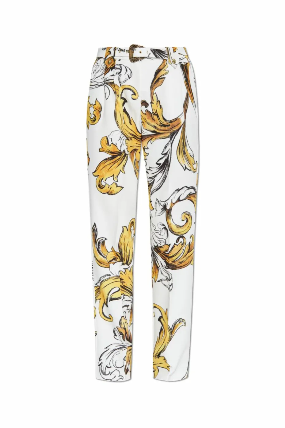 Versace Jeans Couture BIAŁY Spodnie ze wzorem