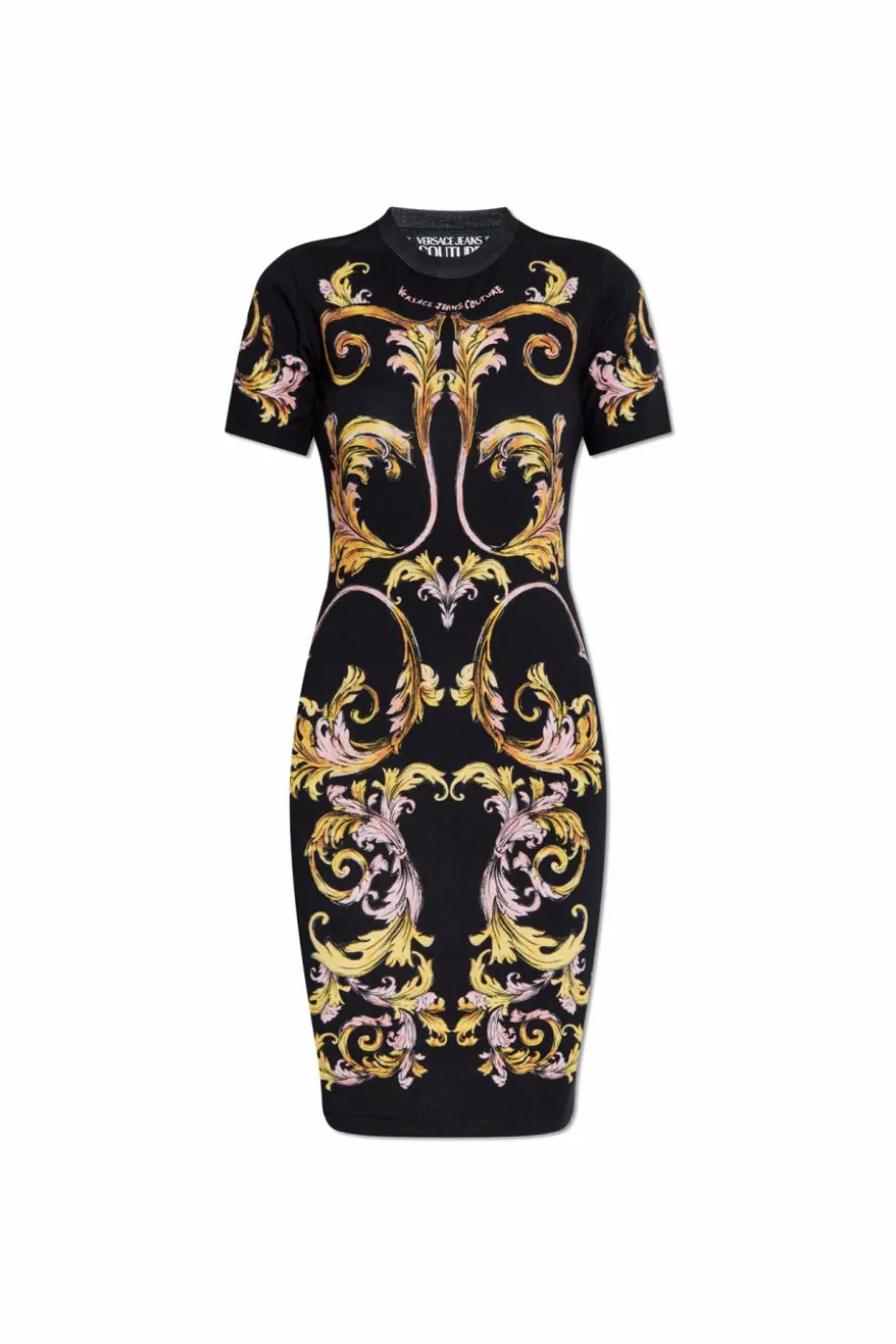 Versace Jeans Couture CZARNY Sukienka z nadrukiem `Barocco`