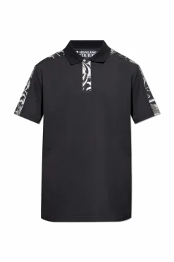 Versace Jeans Couture CZARNY Polo z nadrukiem `Barocco’