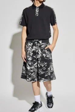 Versace Jeans Couture CZARNY Polo z nadrukiem `Barocco’