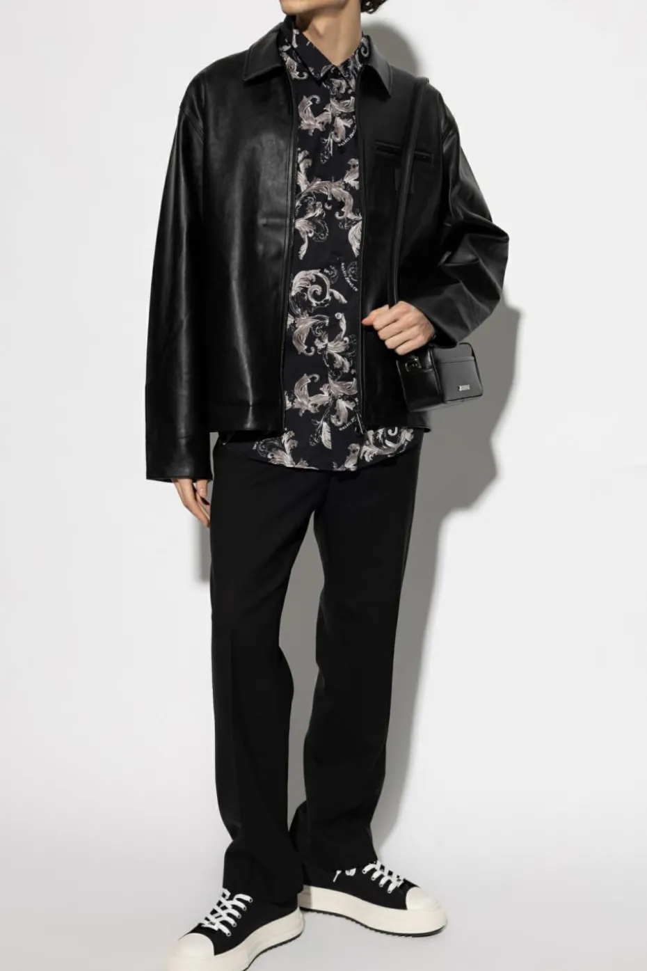 Versace Jeans Couture CZARNY Koszula ze wzorem