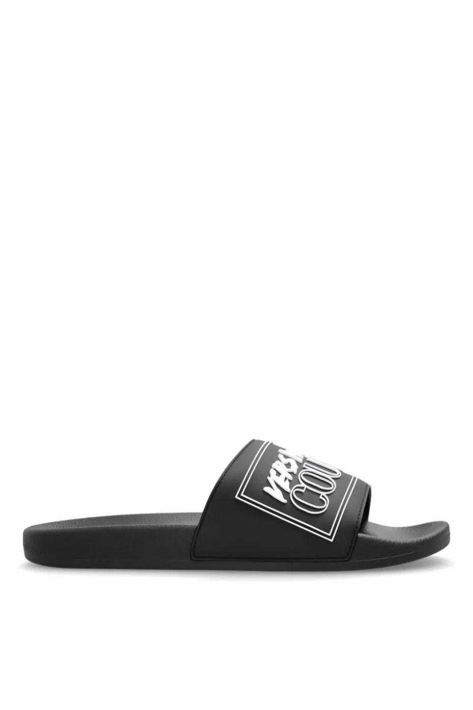 Versace Jeans Couture CZARNY Klapki z logo