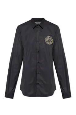Versace Jeans Couture CZARNY Koszula z wyszytym logo