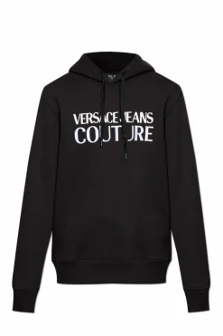 Versace Jeans Couture CZARNY Bluza z kapturem