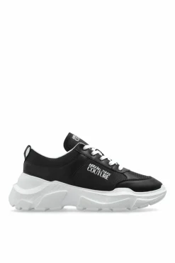 Versace Jeans Couture CZARNY Buty sportowe z nadrukowanym logo