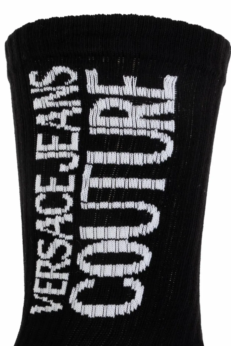 Versace Jeans Couture CZARNY Bawełniane skarpety z logo