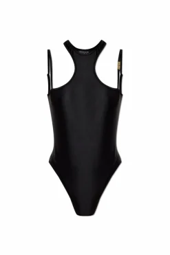 Versace Jeans Couture CZARNY Body z odkrytymi ramionami