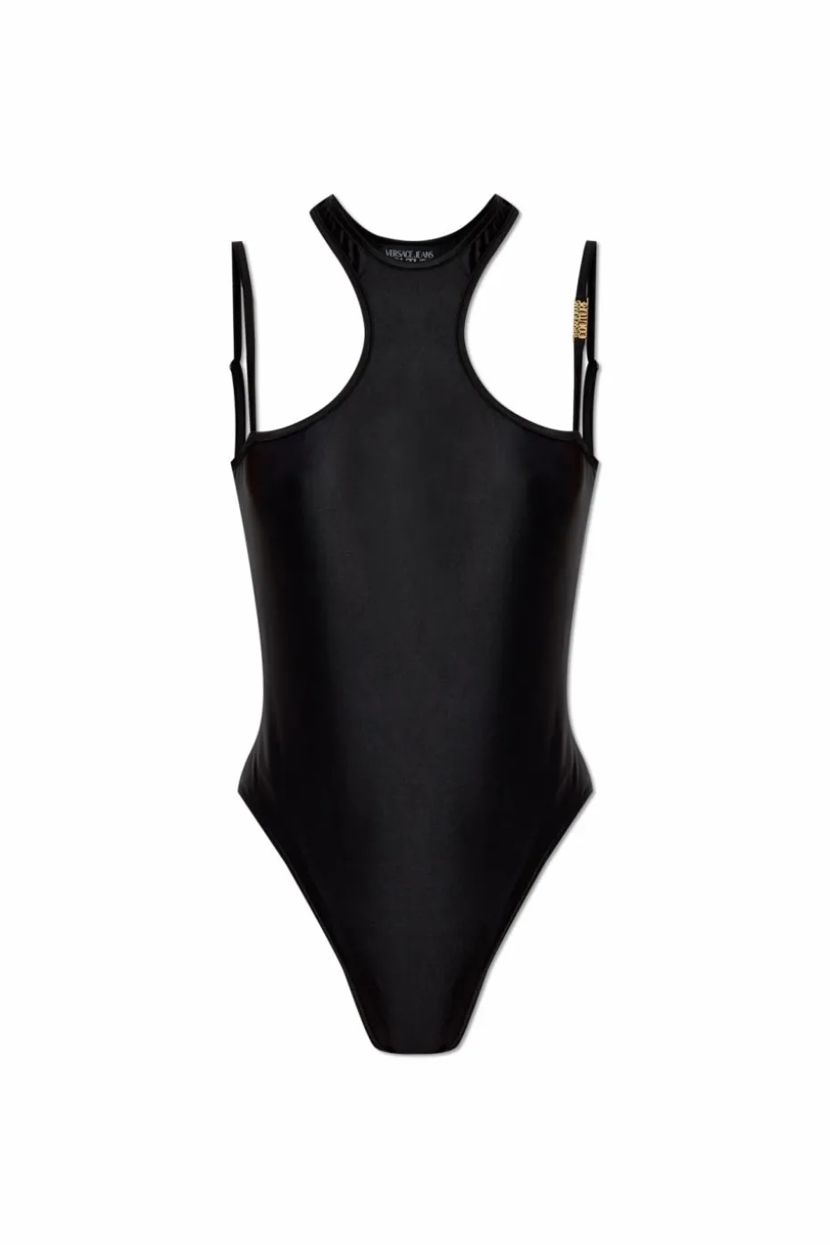 Versace Jeans Couture CZARNY Body z odkrytymi ramionami