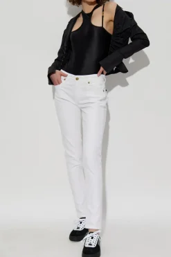 Versace Jeans Couture CZARNY Body z odkrytymi ramionami