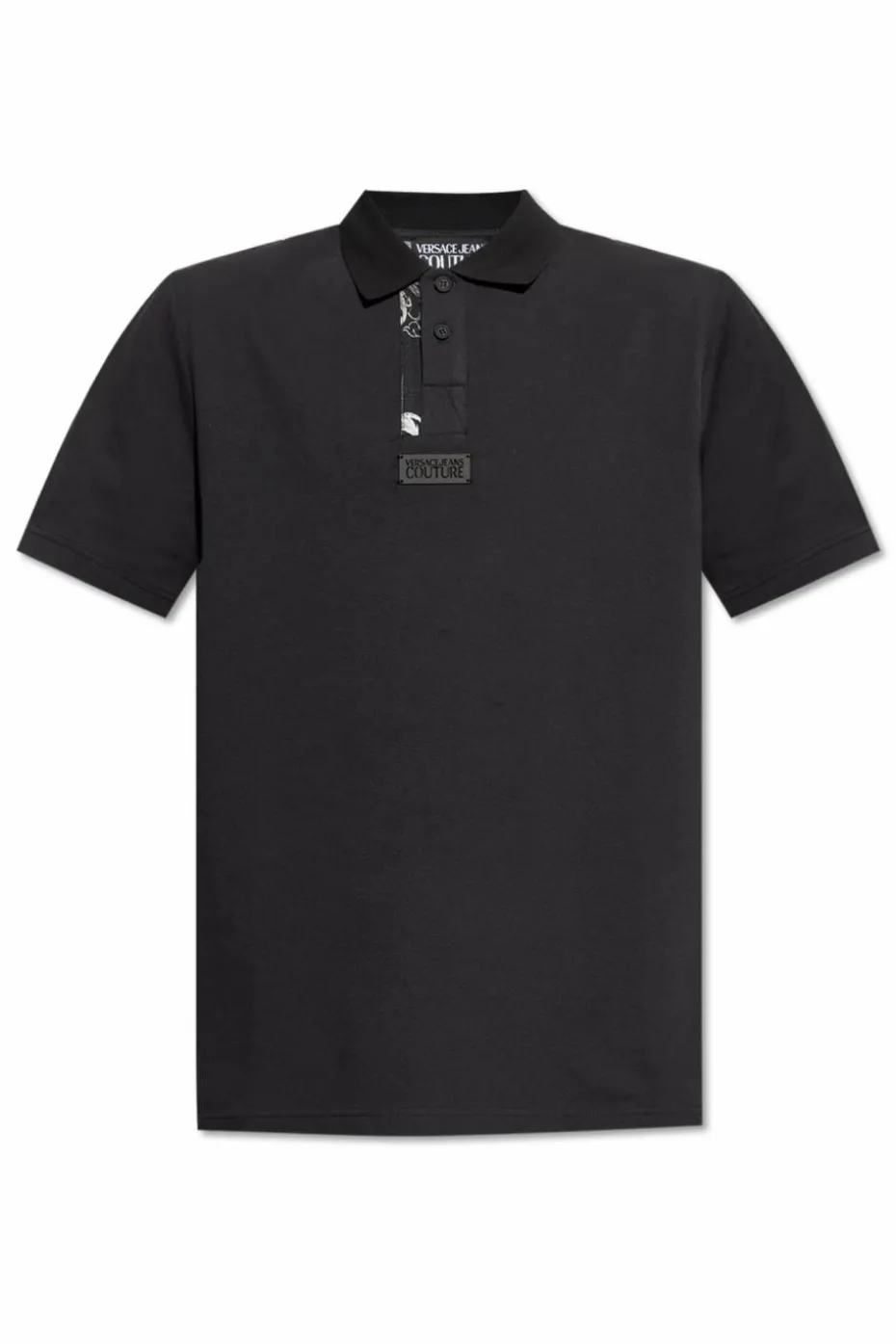 Versace Jeans Couture CZARNY Polo z nadrukiem `Barocco`