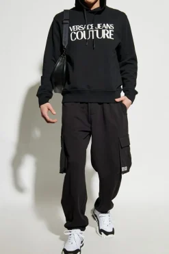 Versace Jeans Couture CZARNY Buza z kapturem