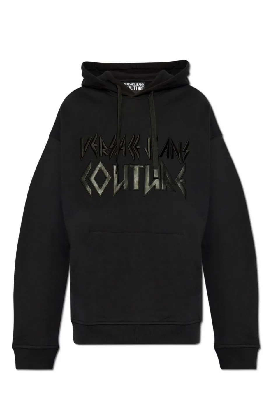 Versace Jeans Couture CZARNY Bluza z kapturem