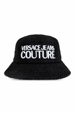 Versace Jeans Couture CZARNY Kapelusz z wyszytym logo