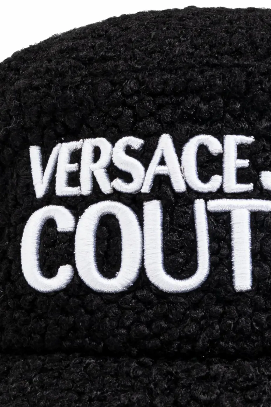 Versace Jeans Couture CZARNY Kapelusz z wyszytym logo