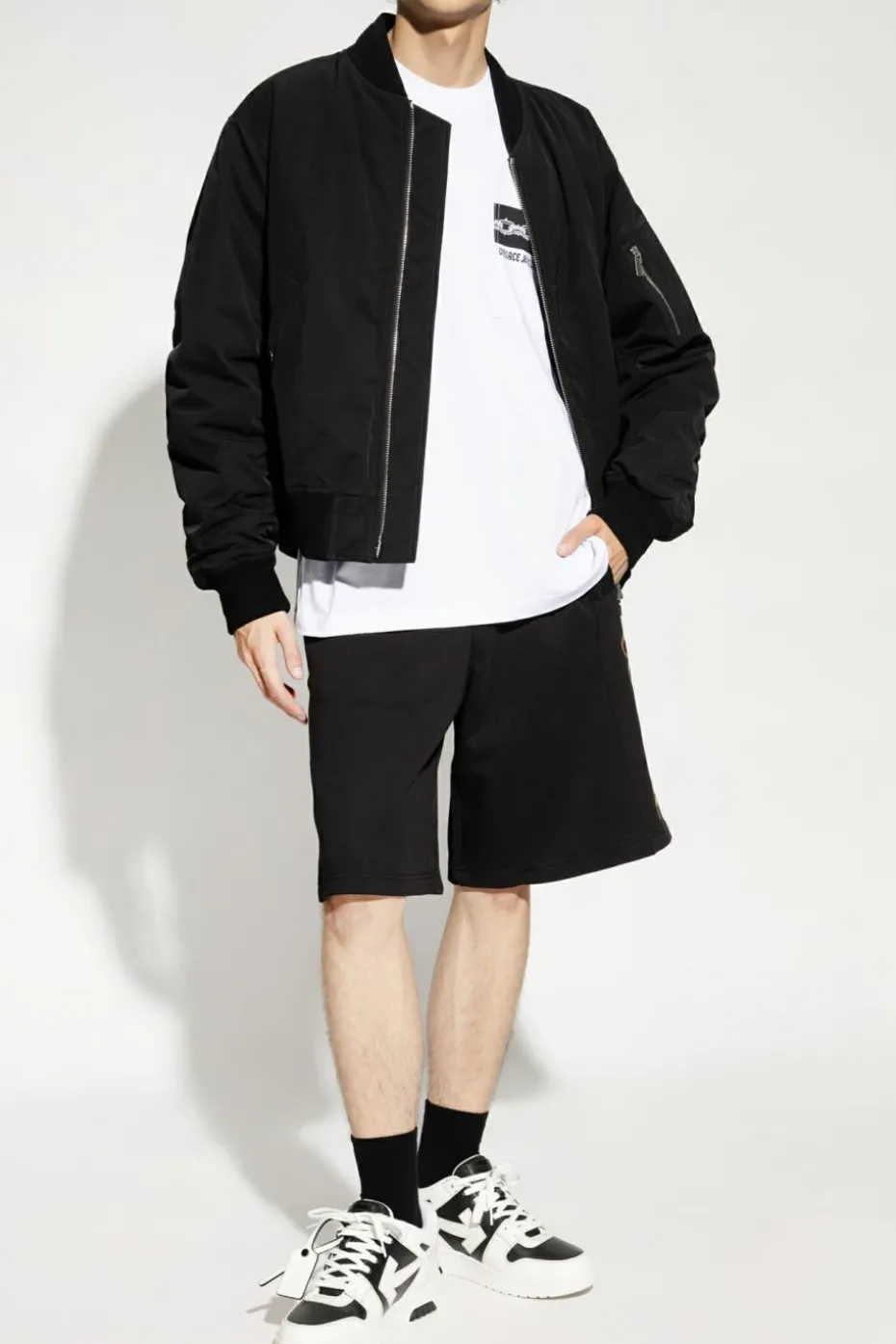 Versace Jeans Couture CZARNY Szorty z logo