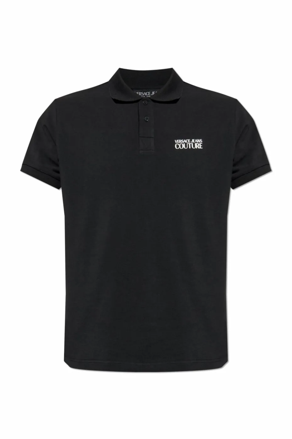 Versace Jeans Couture CZARNY Polo z nadrukowanym logo