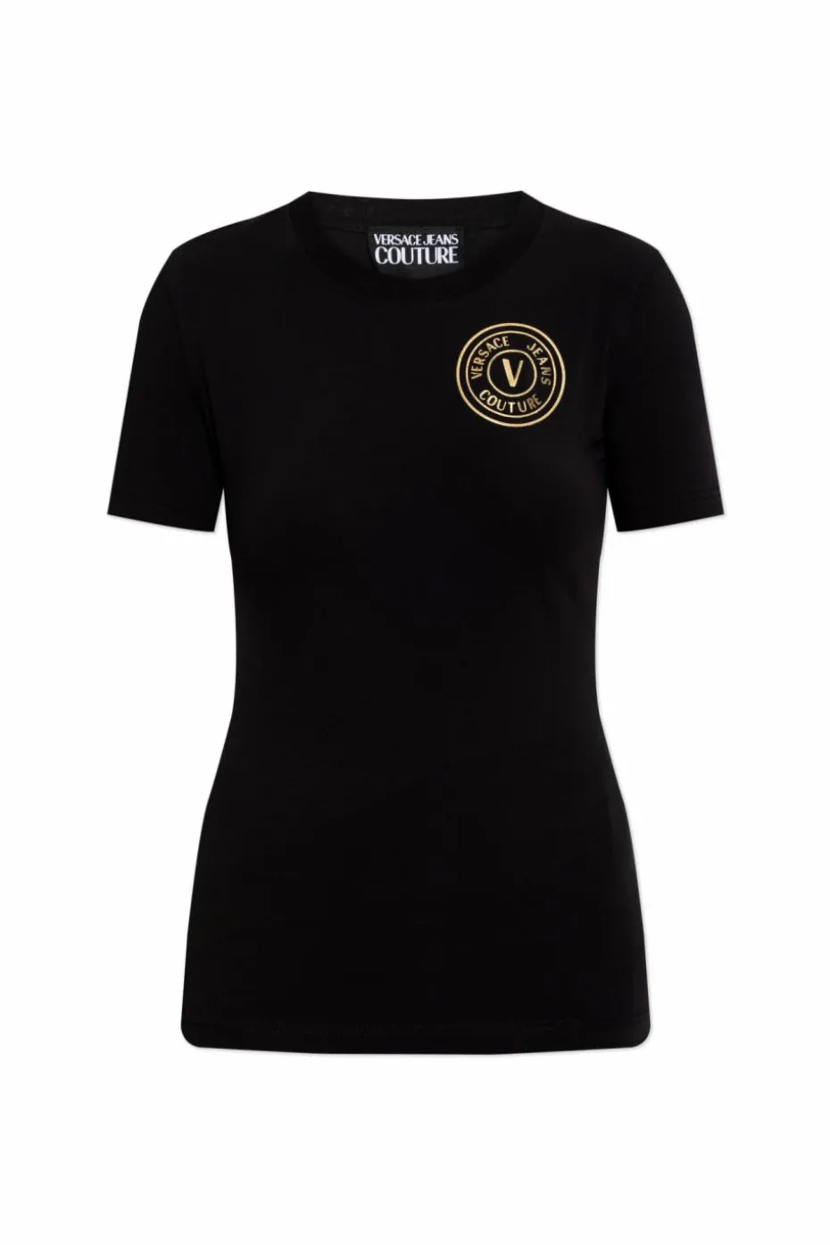 Versace Jeans Couture CZARNY T-shirt z logo