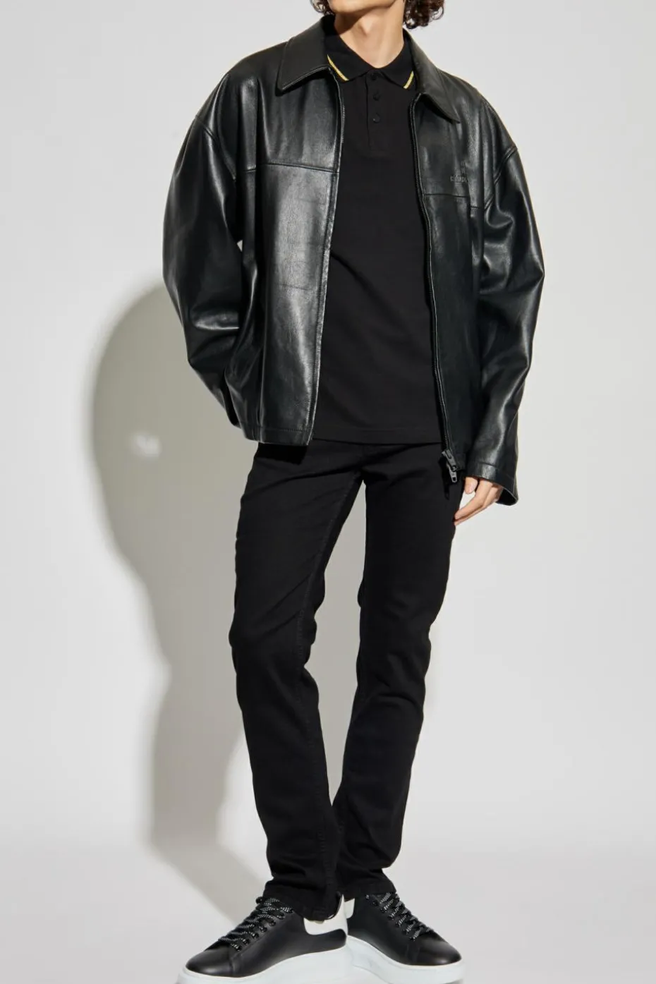 Versace Jeans Couture CZARNY Jeansy ze zwężanymi nogawkami