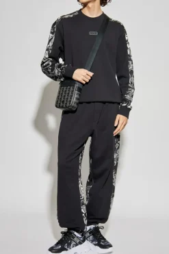 Versace Jeans Couture CZARNY Bluza z nadrukiem `Barocco`