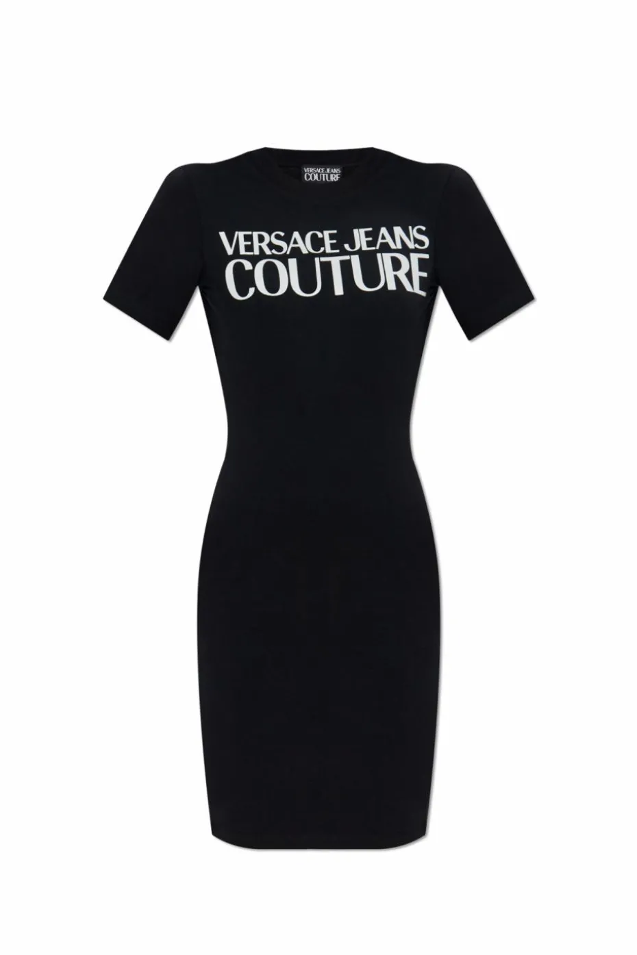 Versace Jeans Couture CZARNY Sukienka z nadrukowanym logo