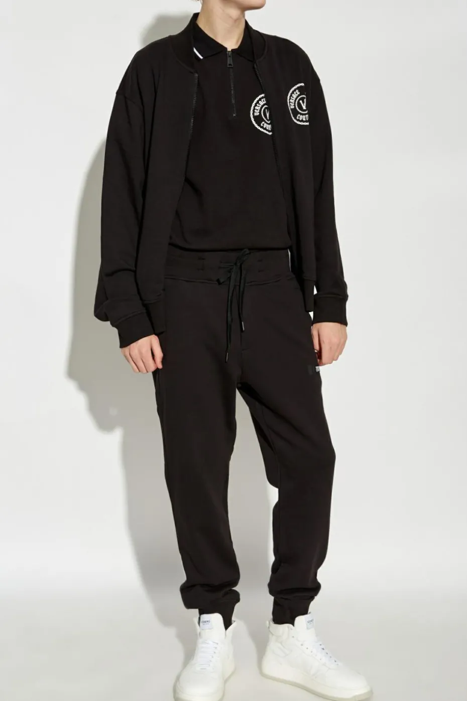 Versace Jeans Couture CZARNY Spodnie dresowe