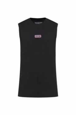 Versace Jeans Couture CZARNY T-shirt bez rękawów