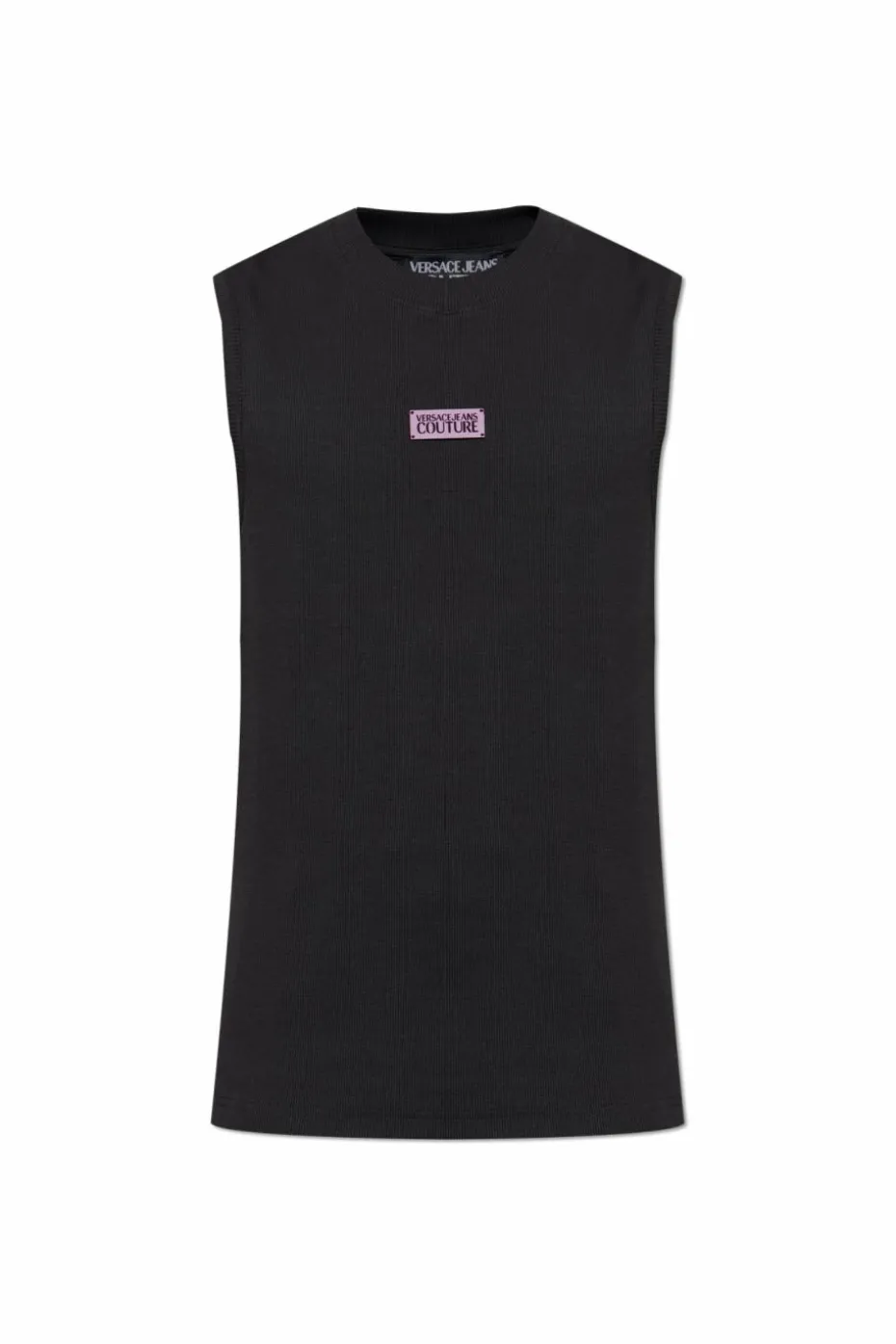 Versace Jeans Couture CZARNY T-shirt bez rękawów