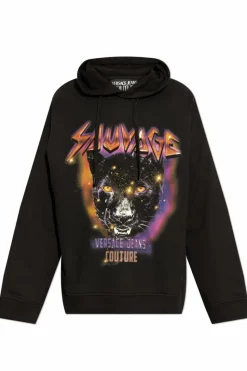Versace Jeans Couture CZARNY Bluza z nadrukiem