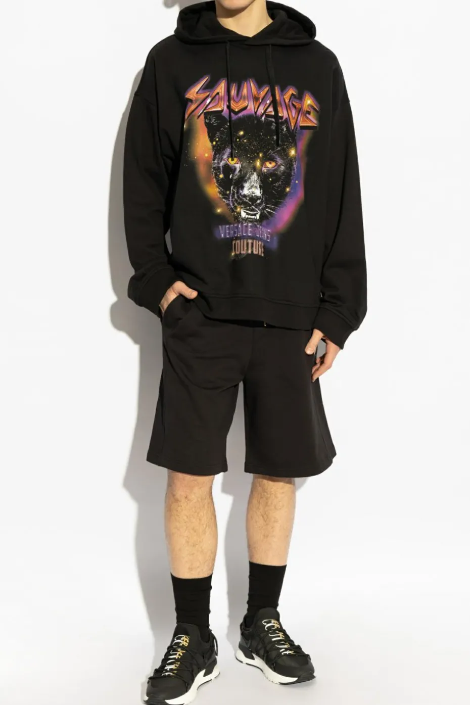 Versace Jeans Couture CZARNY Bluza z nadrukiem